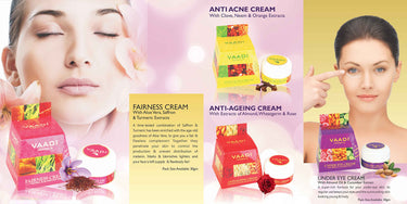 Vaadi Herbals Saffron Skin Whitening Massage Cream, Basil Oil and Shea Butter, 50g